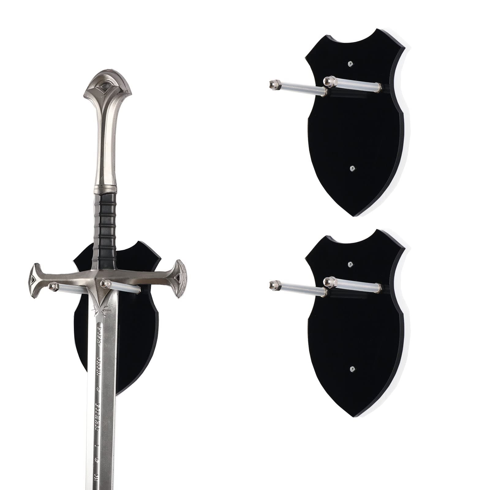WANLIAN Sword Stand - Vertical Display for Sword, Dagger, Axe, Keyblade - Black 2 Sets