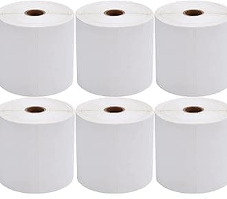 9527 Product 4x6 Direct Thermal Shipping Labels for Zebra 2844 ZP-450 ZP-500 ZP-505,Blank,450 Labels/Roll, 1" Core,Total 6 Rolls