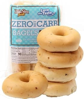 ThinSlim Foods Keto Bagels | Keto Bread Alternative | Low Carb Everything-Inside, 1 Pack (6 Zero Net Carb Bagels Per Pack)