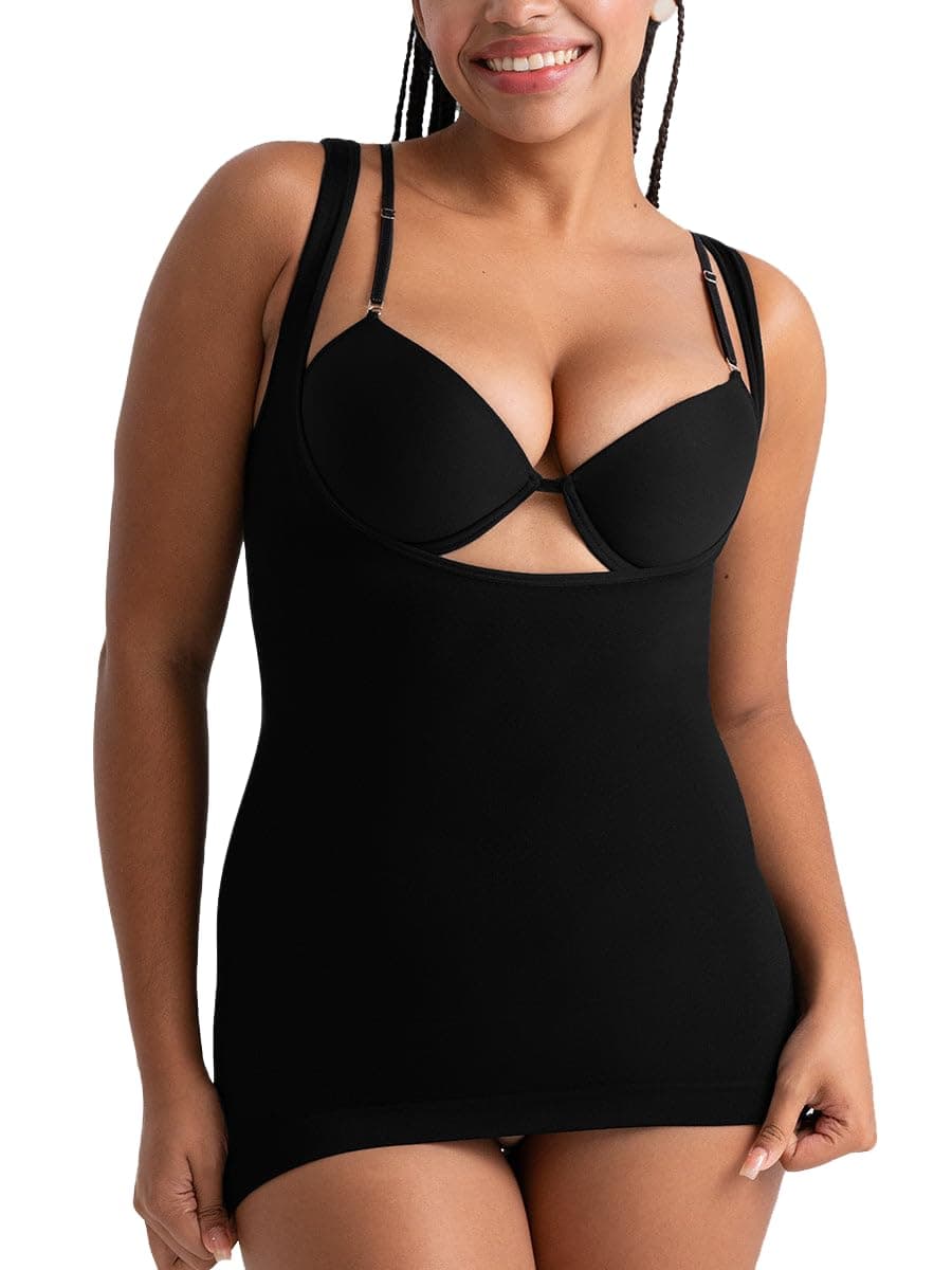 SHAPERMINTOpen Bust Shapewear Cami, Seamless Tummy, Side and Back Compression