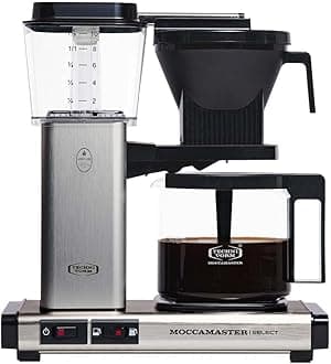 Moccamaster KBG Select, Filter Coffee, Coffee Makers, Brushed, UK Plug, 1.25 Liters