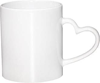 Ceramic Coffee Mug, Sublimation Mugs, 11oz White Coffee Mug, with Packing Box, Machine Washable, Lightweight Bright Porcelain Tea Cups with Handle, Classic Ceramic Coffee Cups for Tea