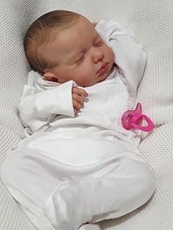 19" Lifelike Reborn Baby Doll - Weighted Realistic Sleeping Girl Toy for Child Birthday Gifts