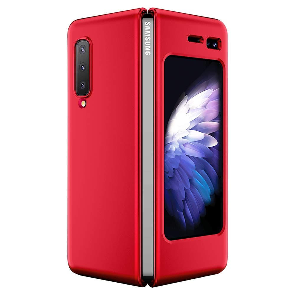 BaiFu Protective Case for Samsung Galaxy Fold/Galaxy Fold 5G Case Ultra-Thin Phone Case for Samsung Galaxy Fold/Galaxy Fold 5G-Red
