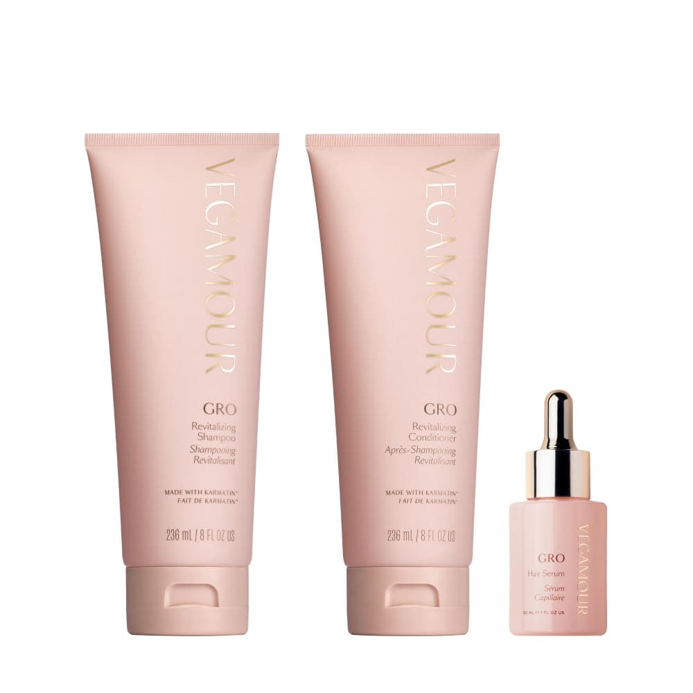 GRO Essentials Kit Includes GRO Revitalizing Shampoo & Conditioner and GRO Hair Serum for Thinning Hair