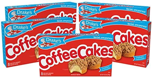 Drake's Coffee Cakes, 40 Individually Wrapped Breakfast Pastries (5 Boxes)