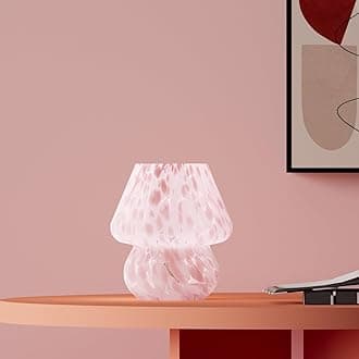 Dawnwake Mushroom Table Lamp, Small Bedside Lamp For Bedroom, Cute Modern Mini Dimmable Lampshade, Unique Aesthetic Decoration For Living Room, Gifts For Girls, Ce Glass Lampshade