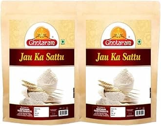 Ghotaram Barley Jau Joo Sattu Powder/Sattu Atta|Organic Sattu Powder/Sattu Protein Powder/Sattuz/Sattu Powder||Pure Jao Sattu ka sharbat/Cool Drink in Summer-480g(pac 2x 240g)