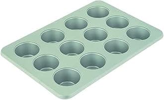 KitchenAid 12-Cup Nonstick Swiss Engineered Aluminized Steel Muffin Pan, Dishwasher Safe, Pistachio