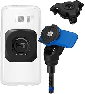 Quad Lock Handlebar Clamp Bolt Motorcycle Phone Mount Kit with Vibration Dampener and MAG Universal Adaptor