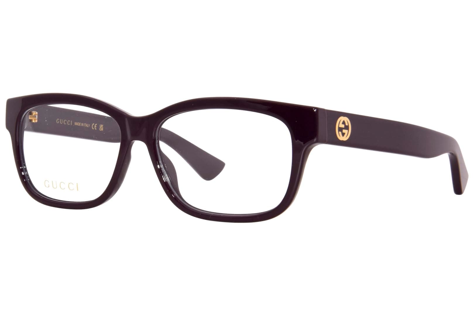 GucciGG1341O 004 Burgundy Rectangular 55mm Women's Eyeglasses