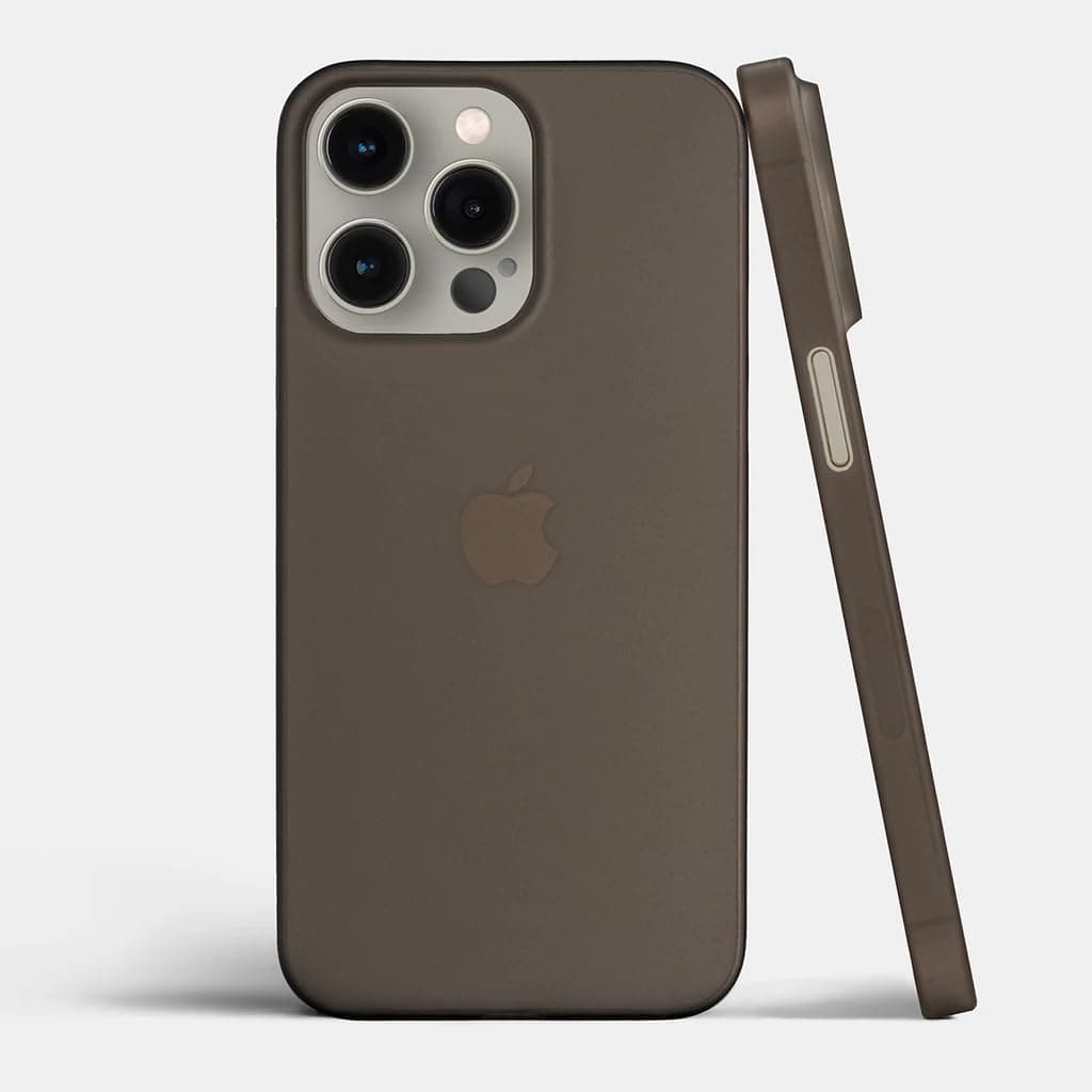 Back Cover for iPhone 15 Pro | Minimal Protect | Ultra Thin Anti Scratch Matte Finish Case for iPhone 15 Pro (Classic -Charcoal)