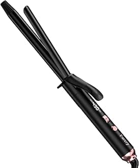 Long Barrel Curling Iron 3/4 Inch, Extra Long Curling Iron for Tight Curls, Ceramic Curling Wand Infused Argan Oil & Keratin, Long Lasting, 11 Adjustable Temp, Include Clips & Silicone Pad