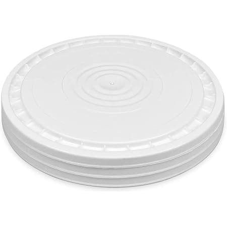 Reusable Easy Peel Lid for 3.5, 5, 6, and 7 Gallon Buckets, Premimum HPDE Plastic, BPA Free, Made in USA, Color: White, 3 Count