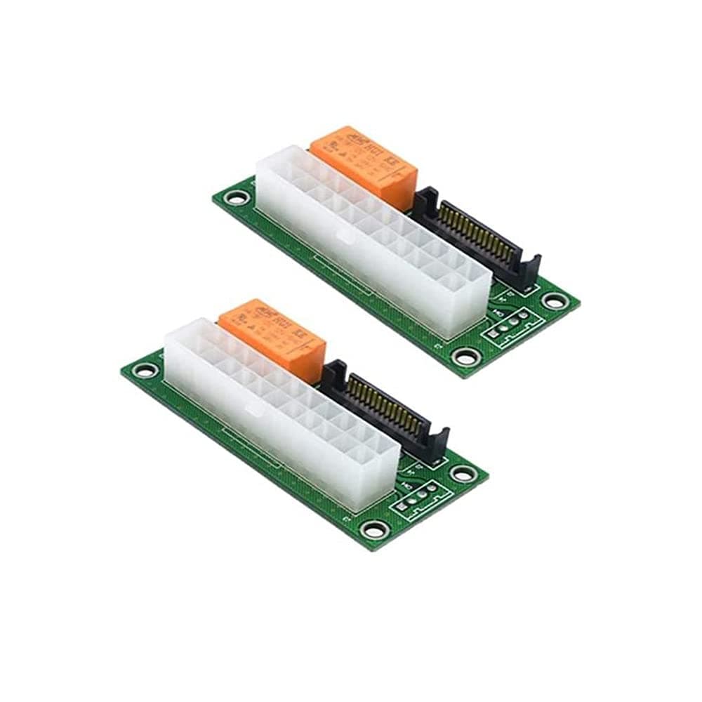 Multiple Power Supply Adapter Sync Start Card Dual PSU Connector Jumper Connector with Sata 2 Pack