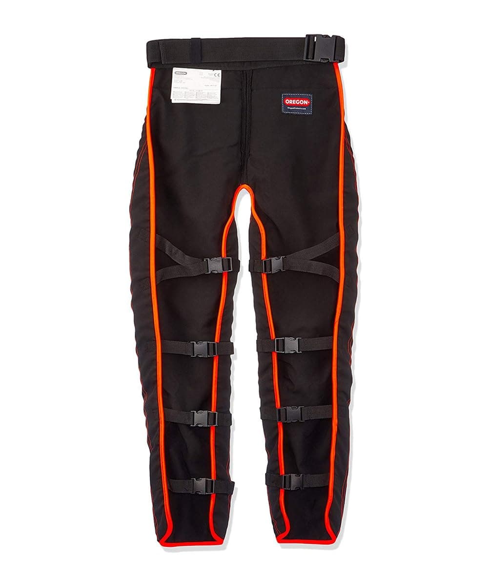 Oregon Chaps with Protective Chainsaw Apron, Adjustable Chainsaw Chaps, One Size Fits All, PPE Clothing Safety Trousers, Black, Type A