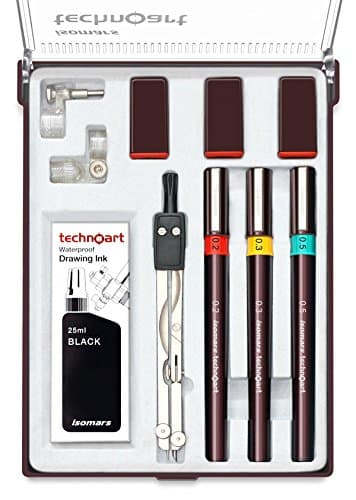 Isomars Technoart Technical Drawing Pens (Set of 3)