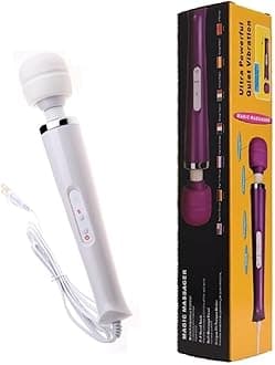 Power Massager Big Tool Electric Foot Neck Back Hand Leg Arm Shoulder Massage Aches Sports Recovery for Women (White Color)