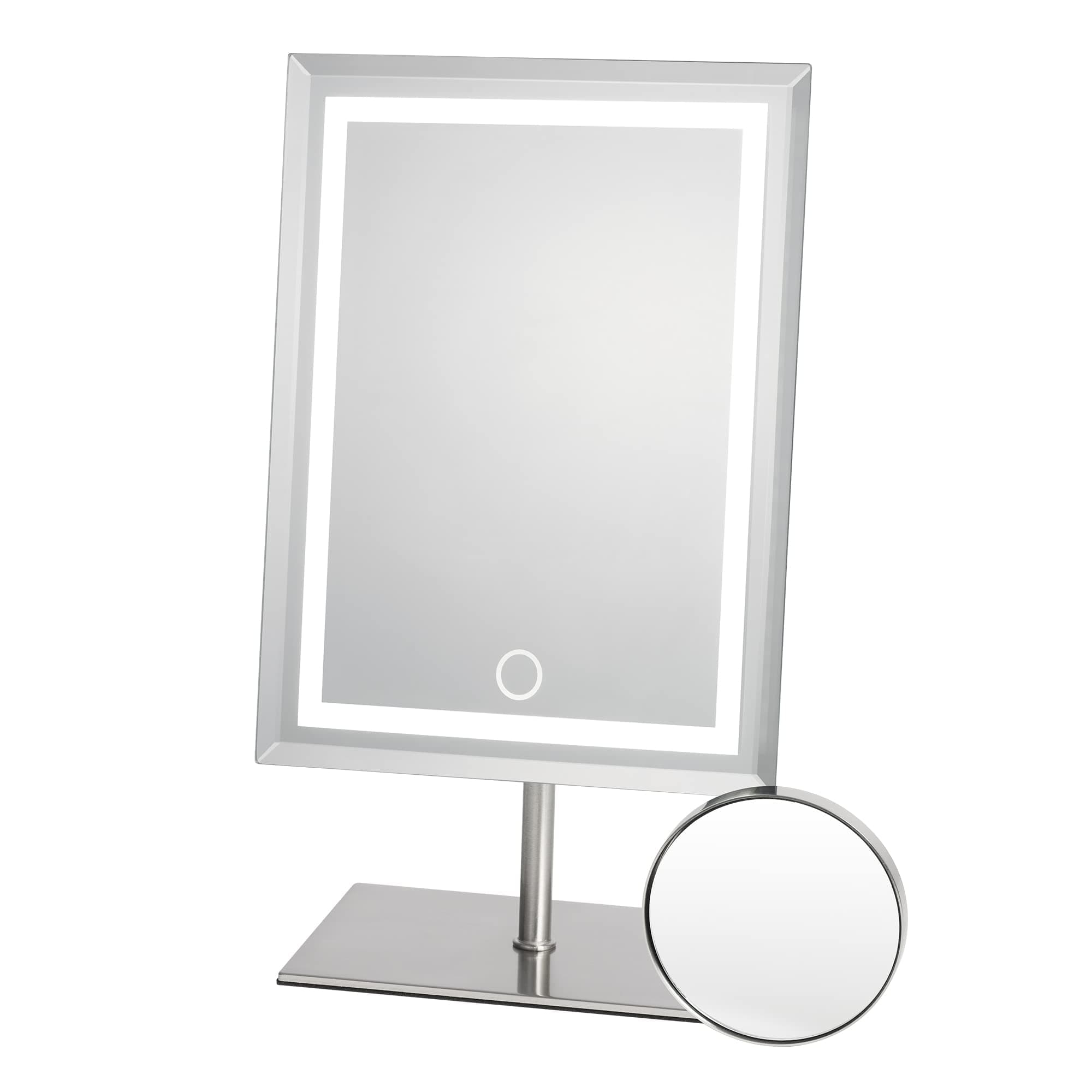 Waneway Full Metal Vanity Mirror, Lighted Makeup Mirror with 80 LEDs Lights and 10X Magnification Spot Mirror, USB Power Light up Cosmetic Mirror for Dressing Table