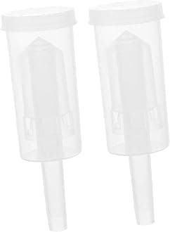 OUNONA 2pcs 3-Piece Plastic One-Way Valves for Brewed Wine Fermentation Check Valve Lids Kit for Home Brewing Supplies