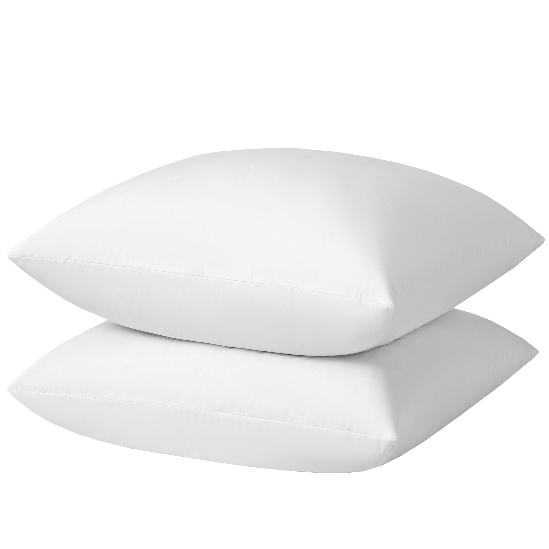 basic home Hotel-Style Goose Feather Down Euro Pillow Insert for Sofa & Bed - 100% Odorless & Plump Cushion Filler - 233TC Cotton with Inner Liner to Prevent Poking (28x28 Inch)