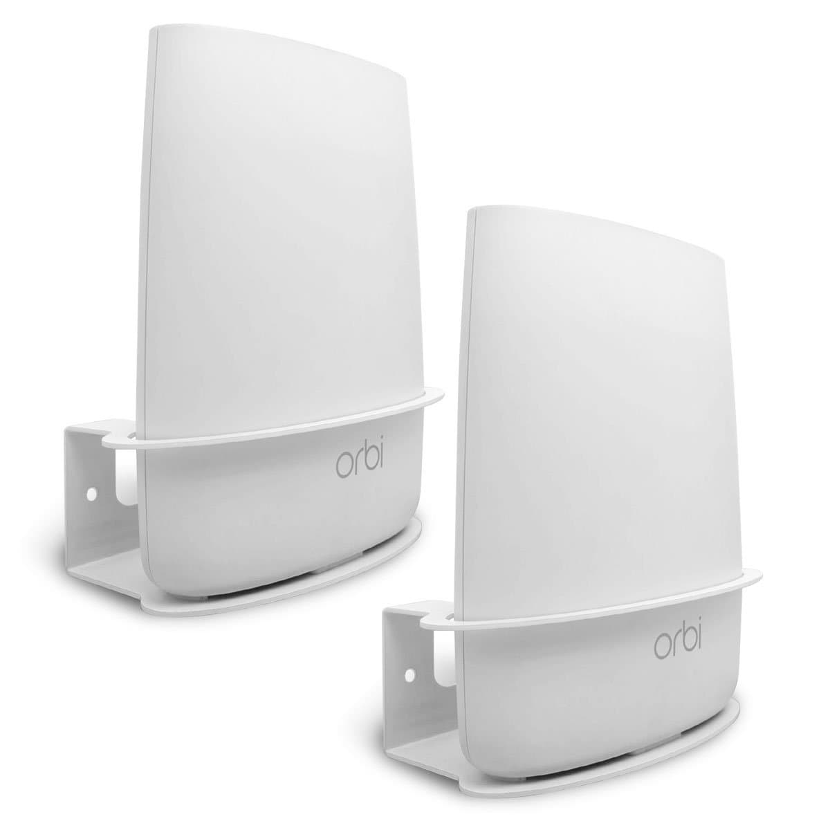 Wall Mount Holder for Orbi 2 Pack Compatible Wall Bracket Netgear Orbi Sturdy Metal Made Mount Stand Holder for Orbi WiFi Router RBS40, RBK40, RBS50, RBK50, AC2200, AC3000 (2)