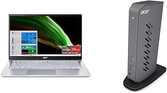 Acer Swift 3 SF314-43-R2YY, 14" FHD-Display, Ryzen 7 5700U-Processor, 8GB LPDDR4X, 512GB SSD USB 3.0 Dock U301, USB 3.0 & Type-C Interface, 2 x HDMI Ports, 4 x USB 2.0, 2 x USB 3.1 Gen 1