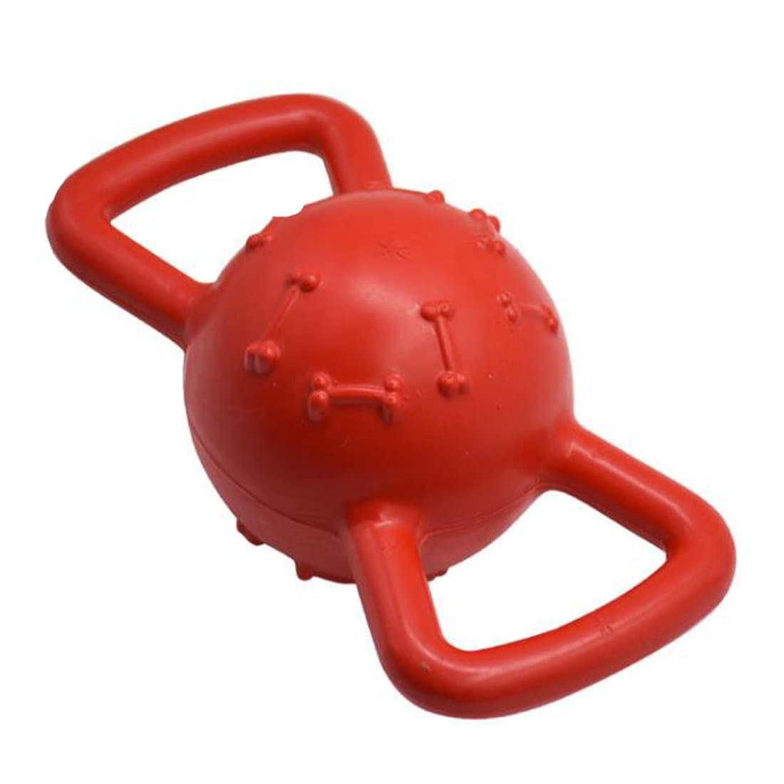 Dog Interactive Squeaker Toy, Floating Fetch Throw Ball for Training Playing (Red)