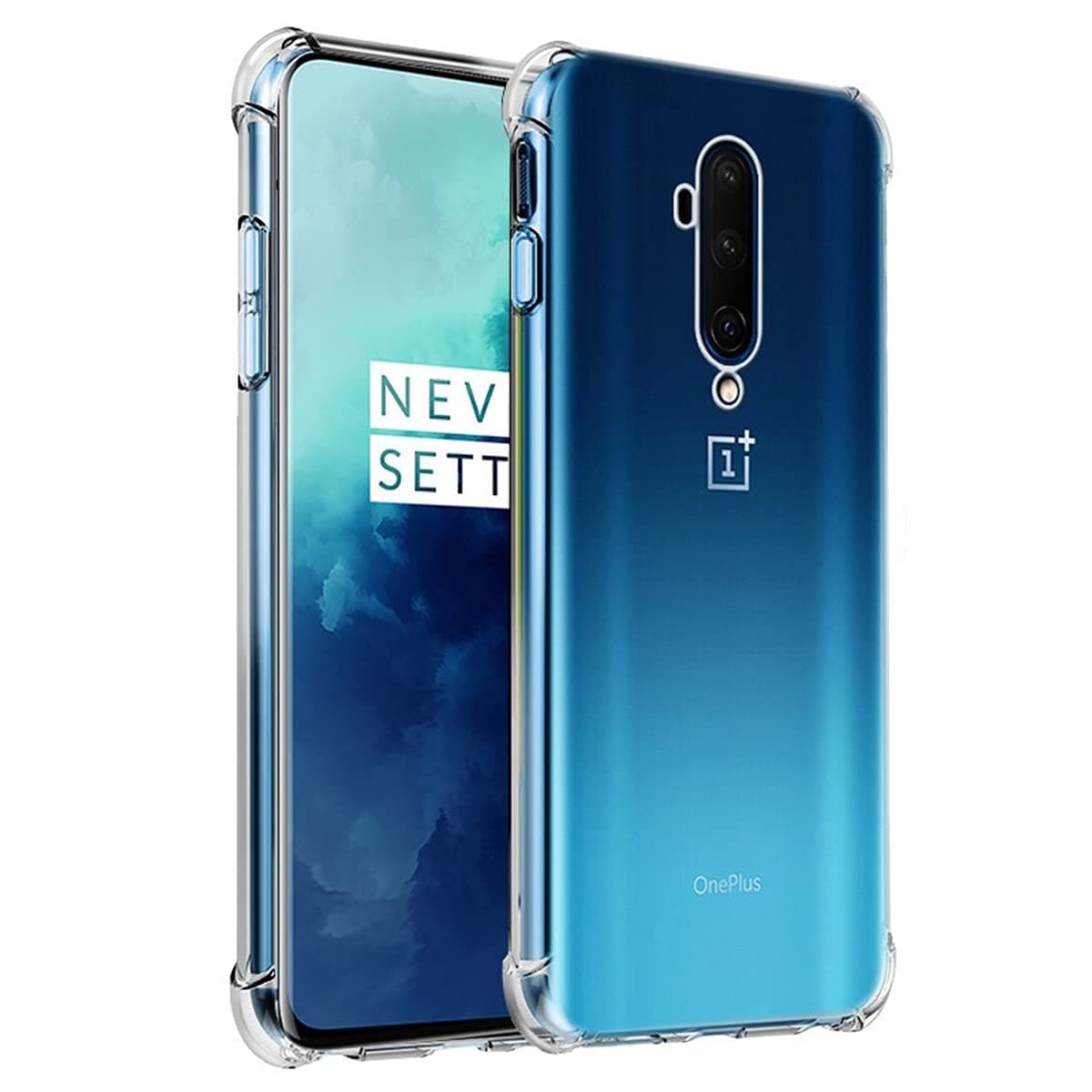iCoverCase for OnePlus 7T Pro Case Clear, Corner Shockproof Protective Phone Case Soft TPU Slim Thin Case for OnePlus 7T Pro - Clear
