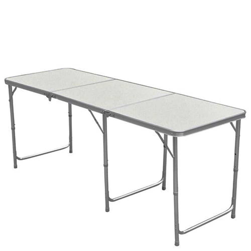 CohesiveTech 4/6FT Aluminum Portable Folding Utility Table, Portable Multi-Purpose Indoor Outdoor Activity Recreation Dining Picnic Party Camping Table (6FT / 1.8M)