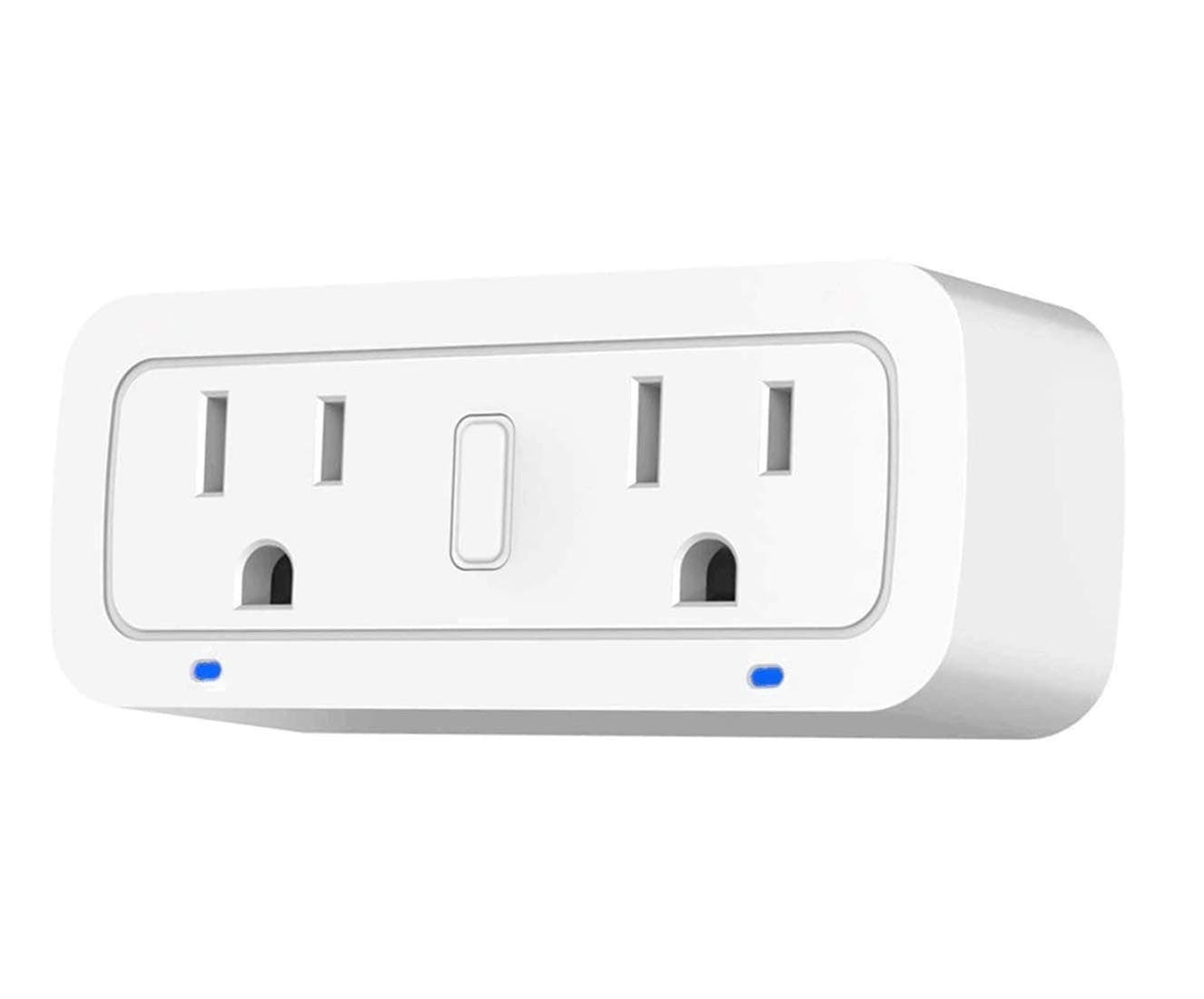 BRTLX WiFi Smart Plug Socket Works with Alexa Echo/Google Home/IFTTT,Dual Mini Outlets with Energy Monitoring and Timer, No Hub Required, Controlled Devices from Anywhere, 2 Years Warranty,1 Pack