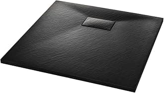 vidaXL Shower Base Tray - 31.5"x31.5" - Reinforced SMC Material - Low-Threshold & Skid- - Black