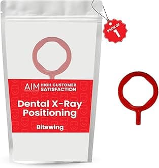 ADS - Dental X-Ray Positioning Aiming Ring, Autoclavable, Bite Wing, XCP Style, FPS 3000 Red Wing, X-Ray Positioning System, Dental Intraoral Film (1, Red, Aiming Rings)