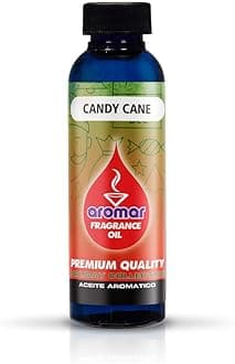 AROMAR Premium Fragrance Oil, Pack of 3 Candy Cane 2oz. Bottles. Long Lasting Aromatic Scent, Fresh and Revitalizing Aromatherapy for Living Room, Bedroom, and Kitchen