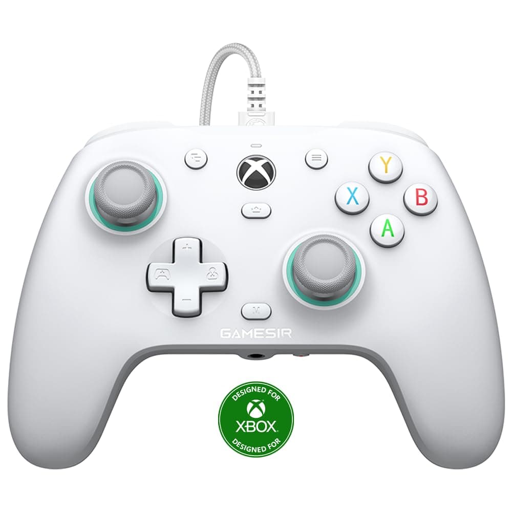 GameSir G7 SE Wired Xbox Controller with Hall Effect Joysticks and Hall Triggers, Works with Xbox Series X|S, Xbox One, Windows 10/11 PC, Officially Licensed for Xbox, 1000hz, Mappable Back Buttons(White)