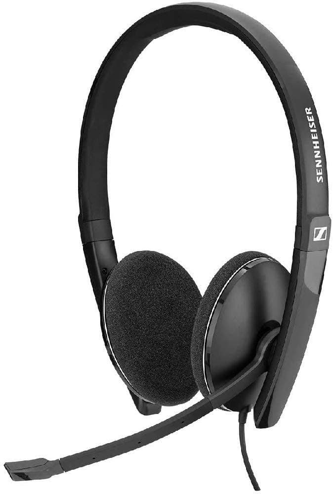 Sennheiser PC 3.2 Chat - Lightweight Stereo Headset With Adjustable Noise-Cancelling Microphone - for Internet Telephony and E-Learners - PC Connectivity- Great for Gaming, Work, & Study,Black