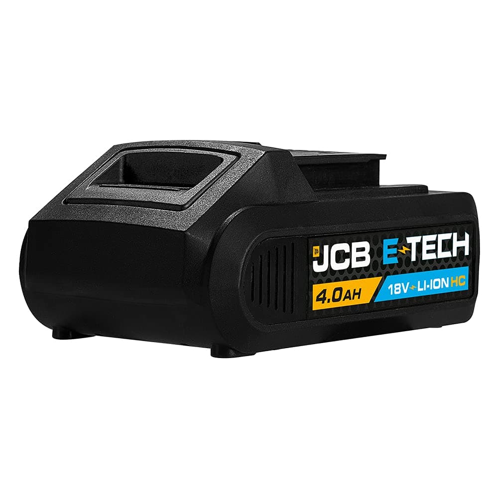 JCB 18V 4.0Ah Rechargeable E-TECH Lithium-ION Battery, Compatible with JCB 18V Cordless & Brushless Power Tools, with LED Light Charge Indicator