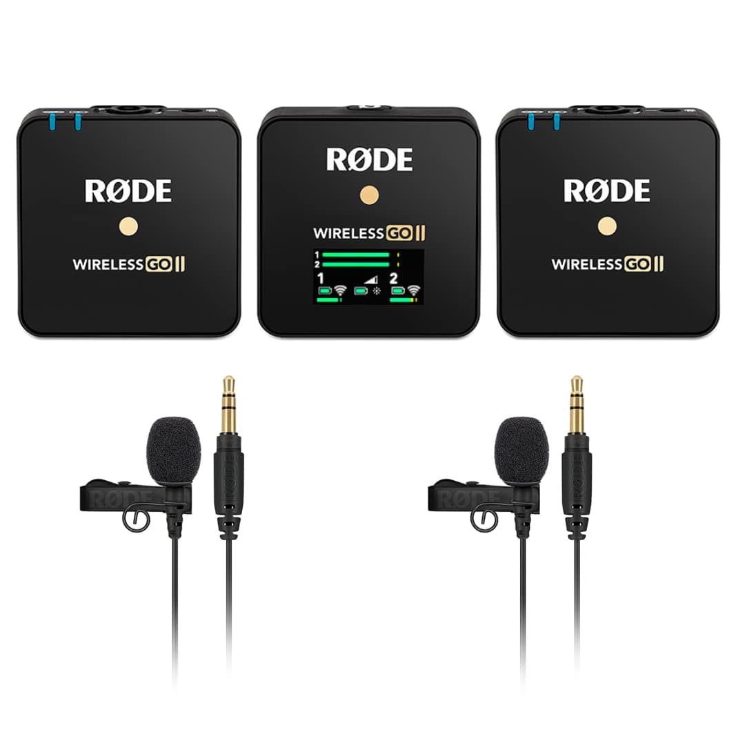 StreamEye Rode Wireless GO 2 Dual Compact Digital Wireless Microphone System with 2X Rode Lavalier GO Lapel Microphones