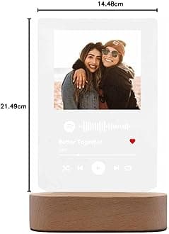 FunStudio Personalized Acrylic Song with Photo Custom Acrylic Album Cover Gifts for Music Lover Friends Sister