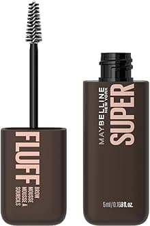 Maybelline New York Superfluff Brow Mousse, Soft, Full Brows, All Day Wear, Airy Volumising Mousse, Stiff Resistant, Flake Resistant, Black Brown (Shade 262)
