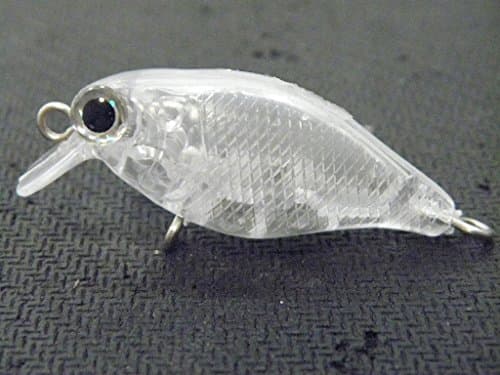wLure 10 Blank Unpainted 1/8 oz Tiny Crankbait Sinking Fishing Lures with Free Eyes UPC703