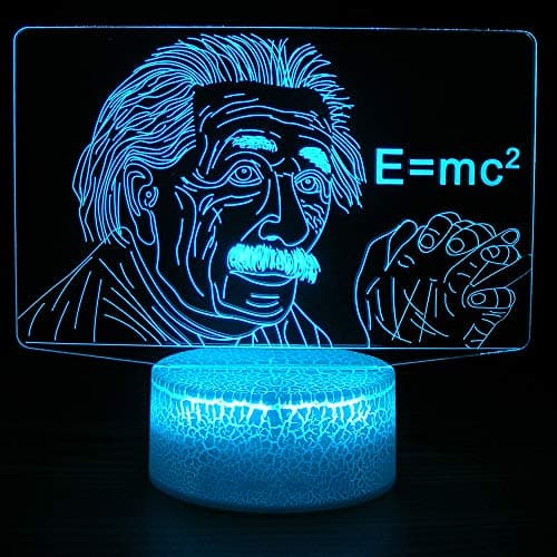 HYODREAM Einstein 3D Optical Illusion Lamp E=mc² Night Light for Kids Boys and Girls as on Birthdays or Holidays…