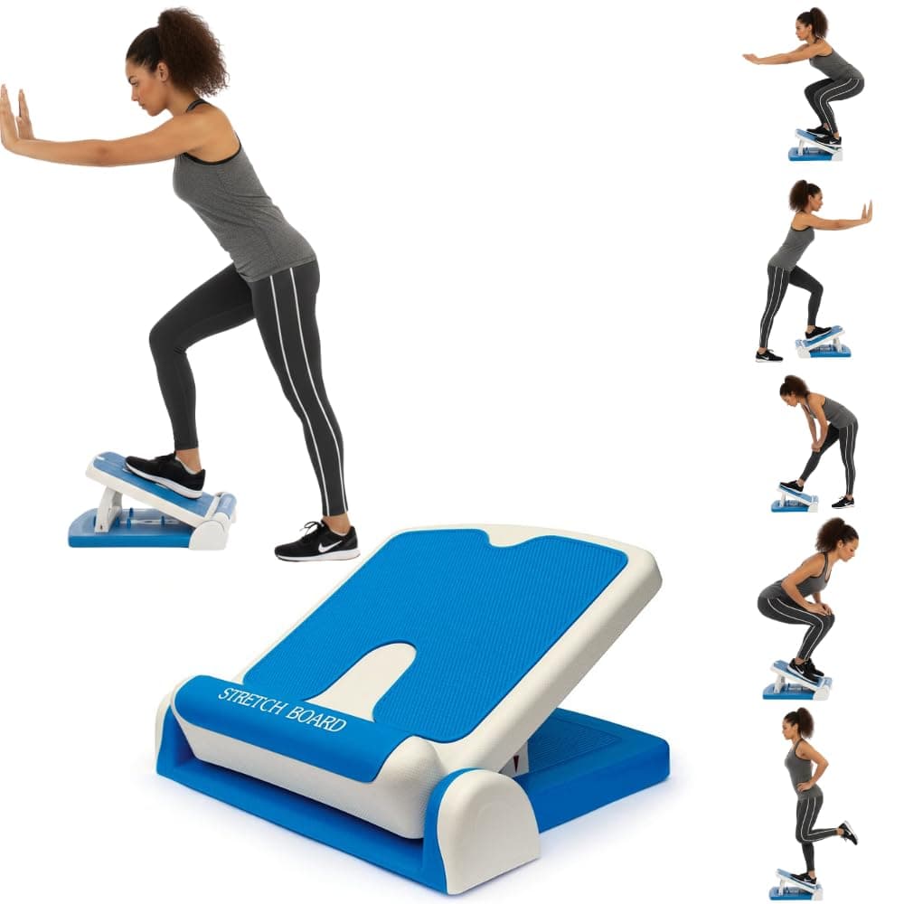 PHYSIOWORX Adjustable Stretch Board Calf & Hamstring Stretch Board Plantar Fasciitis Slant Board ...