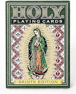 Saints Edition - Catholic Religious Poker Deck with 55 Cards, QR Saint Bios, Holy Spirit Wilds - Faith Family Game & Gift