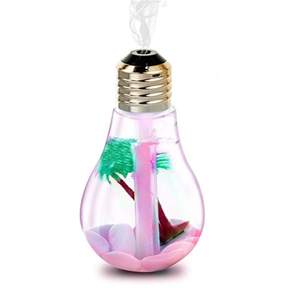 Mini USB Bulb Humidifier Portable Baby Diffuser Lamp Nightlight Home Desk Car Office