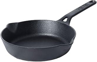 Pre-Seasoned Cast Iron Skillet Frying Pan 22CM | Safe Grill Cast Iron Cookware for indoor & Outdoor Use | Cast Iron Pan 8.5 inch (Black)