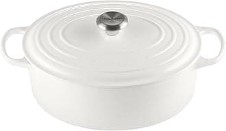 Enameled Cast Iron Signature Oval Dutch Oven, 6.75 qt, White
