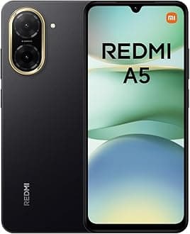 Xiaomi Redmi A5 Smartphone – 3GB+64GB, 6.52" HD+ Display, 5000mAh Battery, Android 13 Go Edition, Dual SIM – Black