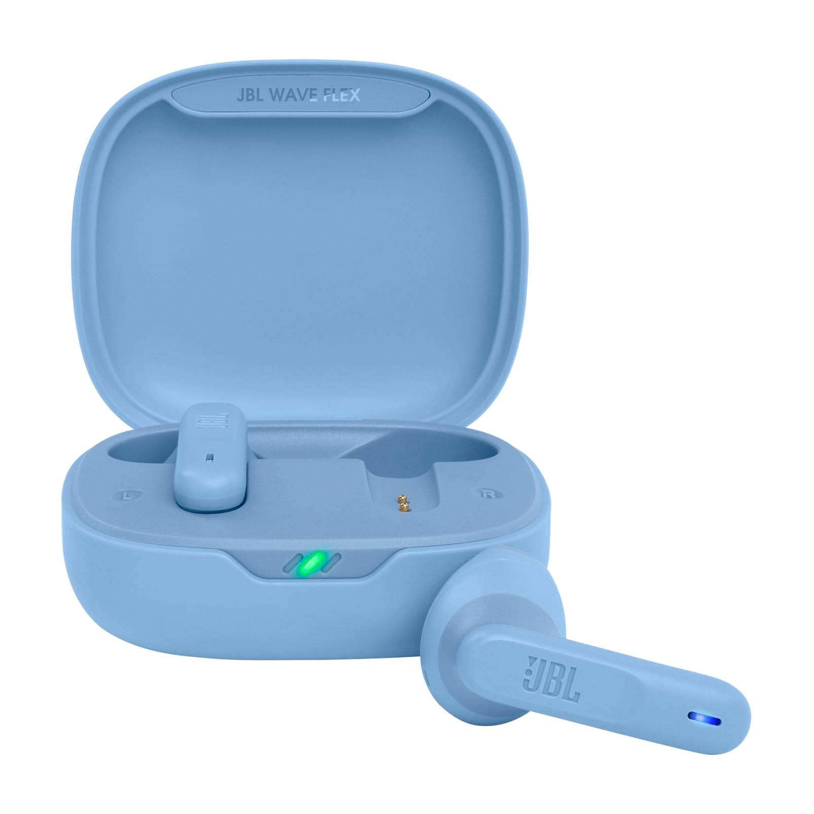 Wave Flex True Wireless Earbuds, Deep Base Sound, Comfortable Fit, 32H Battery, Smart Ambient + Talkthru, Hands-Free Call, VoiceAware, Water and Dust Resistant - Blue, JBLWFLEXBLU