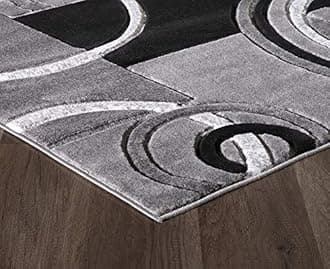 GLORY RUGS Area Rug Modern 8x10 Grey Soft Hand Carved Contemporary Floor Carpet Gray with Premium Fluffy Texture for Indoor Living Dining Room and Bedroom Area